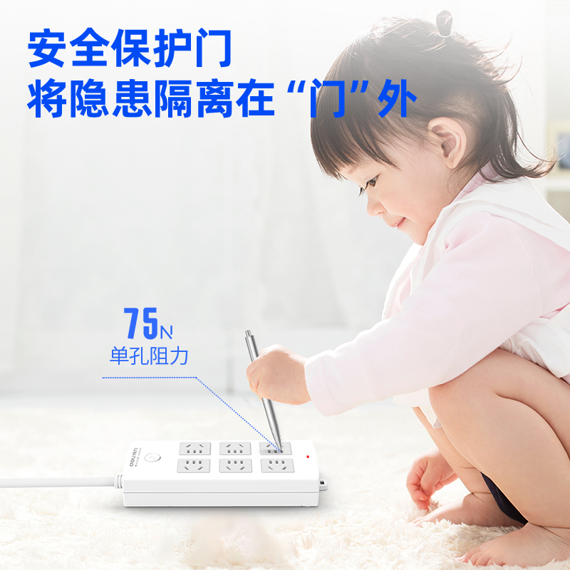 s36沙龙会18207插座_6组_10米_PVC袋装(白)(只)