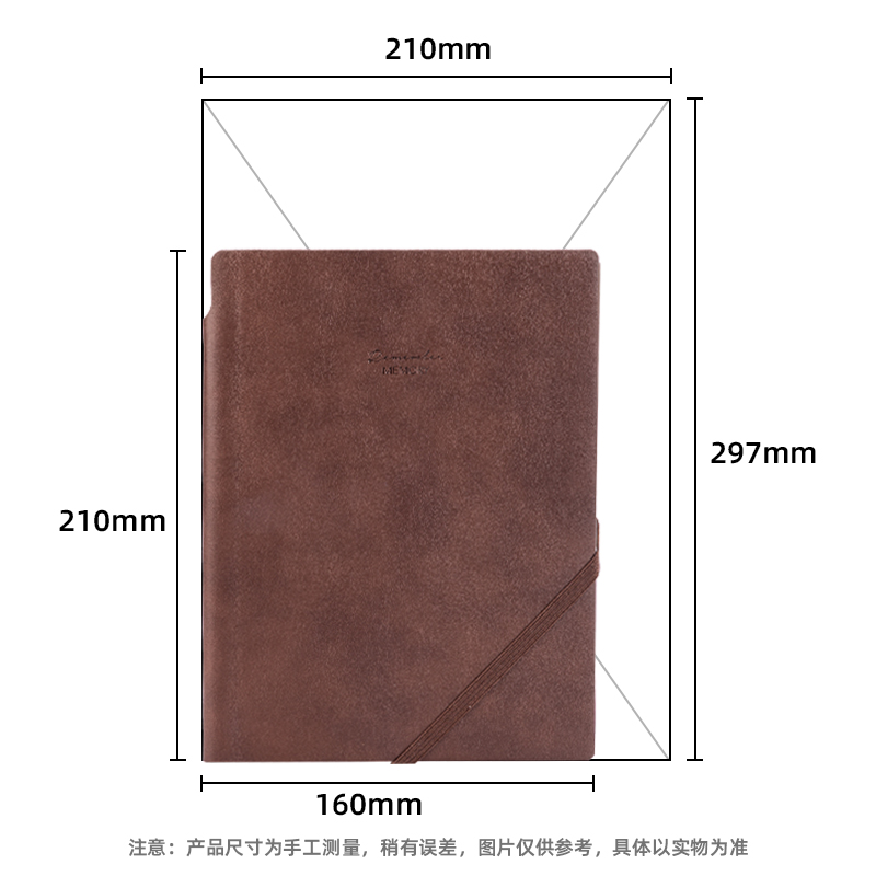 s36沙龙会22215商务插笔皮面本25K-205*143mm/96张(玄色)(本)