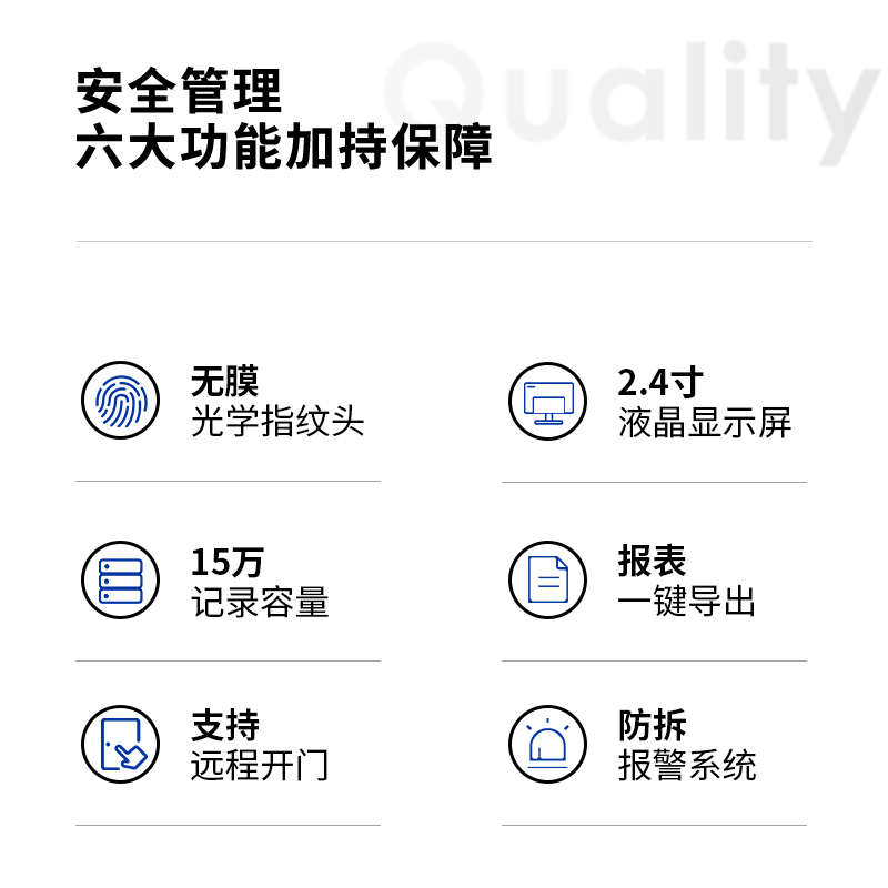 s36沙龙会13752IC指纹门禁考勤机(深灰)