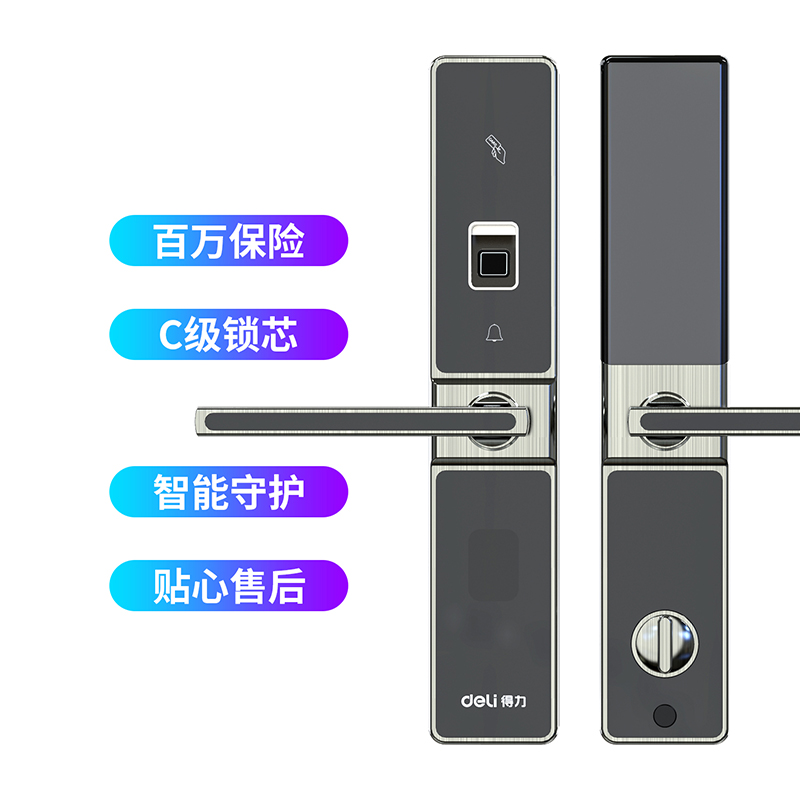 s36沙龙会13900智能指纹门锁(枪灰)