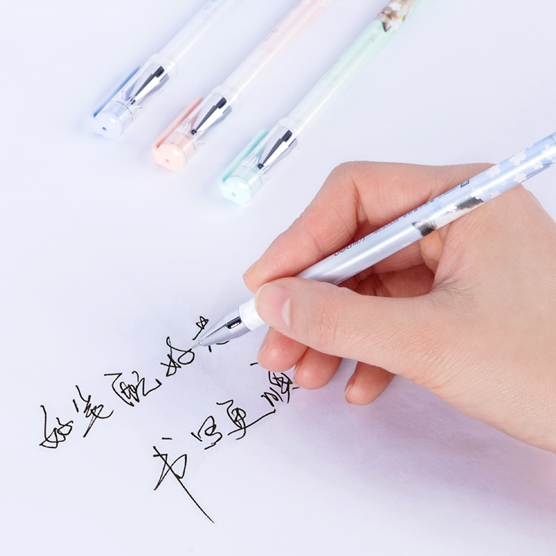 s36沙龙会33335学生中性笔0.38mm全针管(黑)(24支/桶)