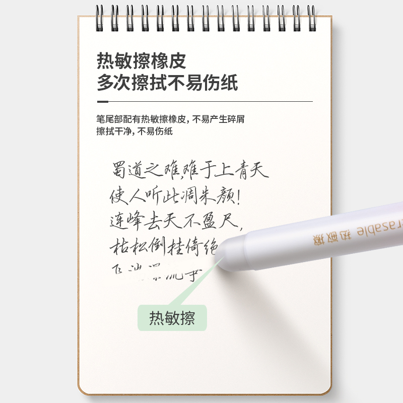 s36沙龙会A660学生矫姿可擦中性笔0.5mm全针管(黑)(支)