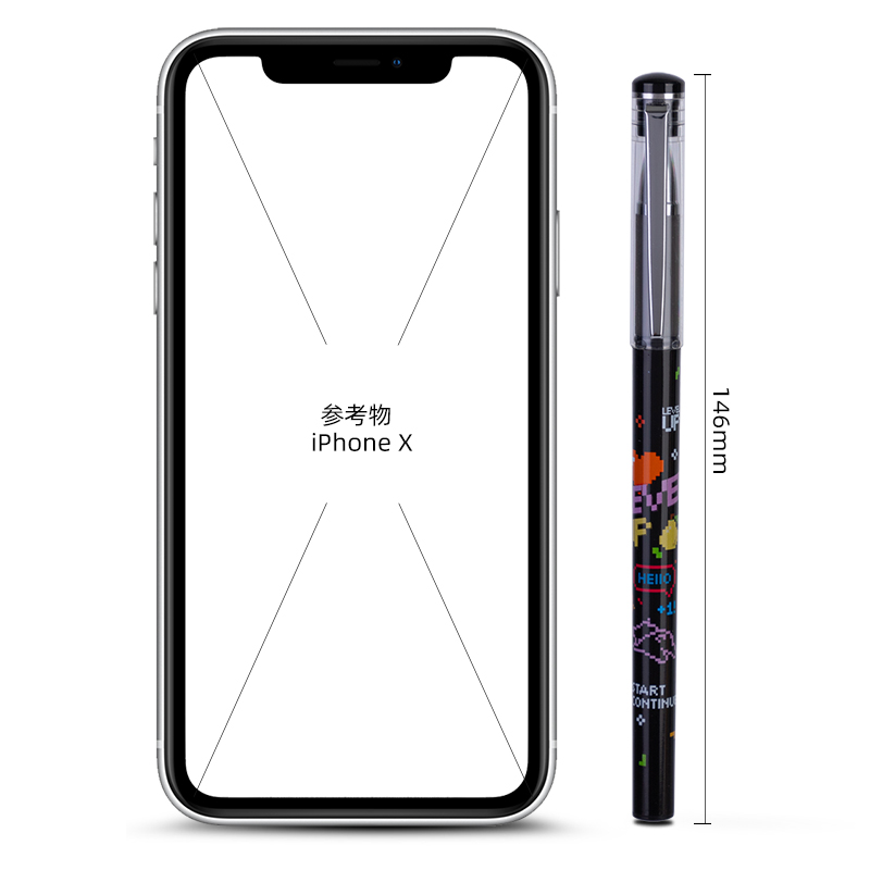 s36沙龙会A608学生中性笔0.5mm增强型针管(黑)(支)