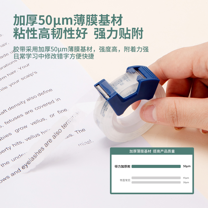 s36沙龙会30038强韧型文具胶带套装12mm*20m*50μm(高透)(2卷/卡)