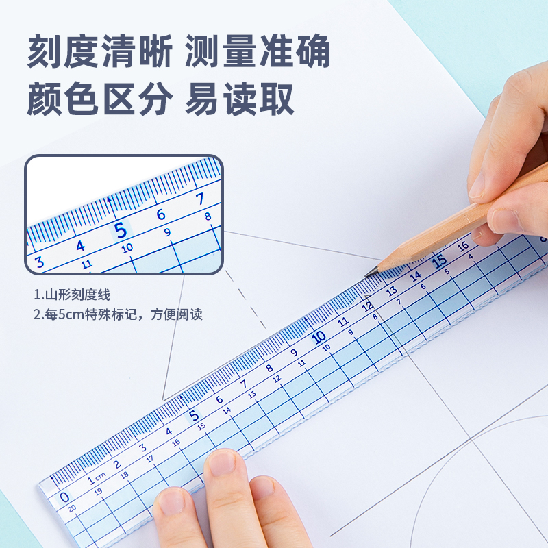 s36沙龙会79754A源源s36沙龙会20cm直尺(蓝色)(把)