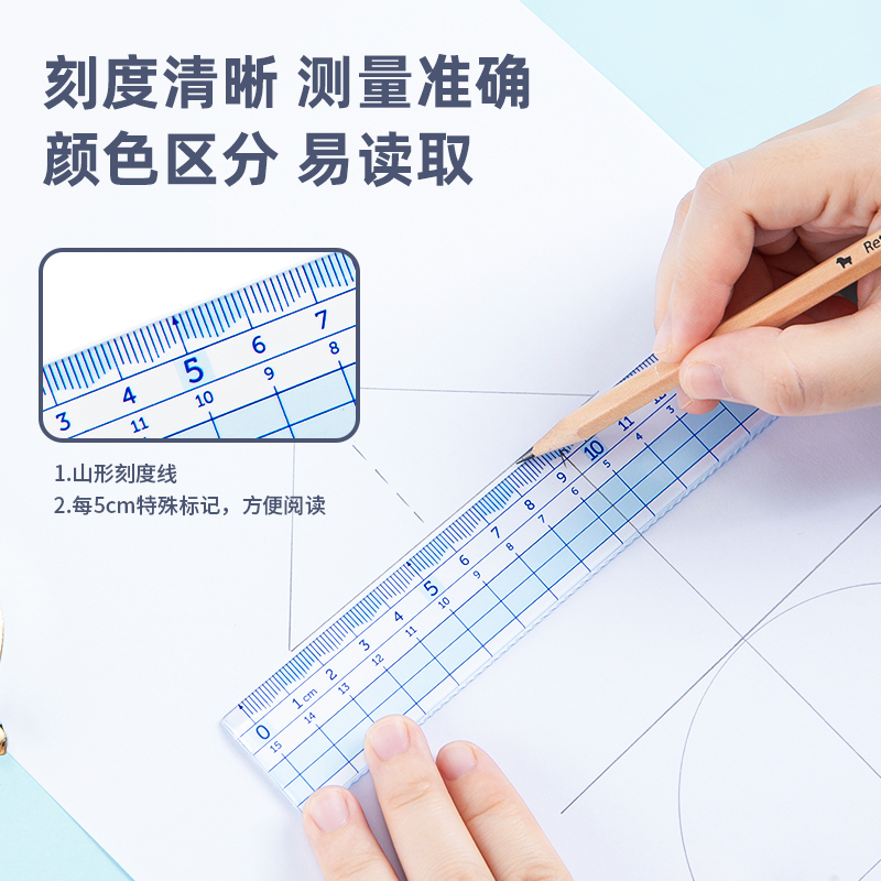 s36沙龙会79751A源源s36沙龙会15cm直尺(蓝色)(把)