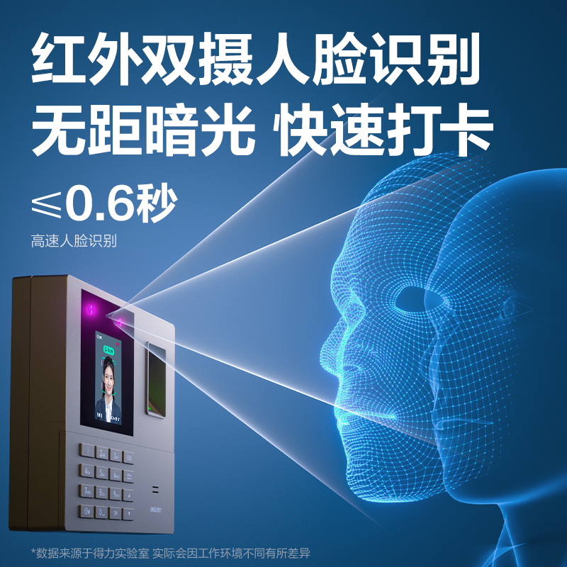 s36沙龙会13855人脸指纹考勤机(银黑)(台)