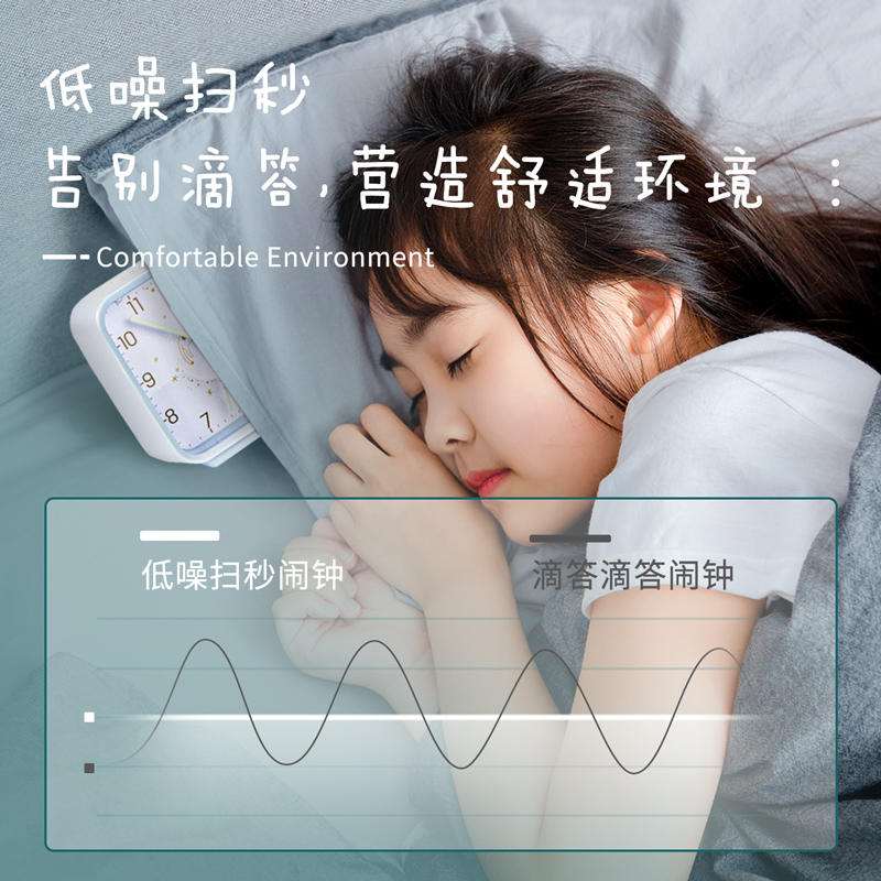 s36沙龙会8851指针式闹钟(蓝色)(只)