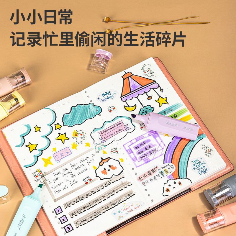 s36沙龙会S616薄雾系柔彩荧光笔(VIEW)(混)(盒)