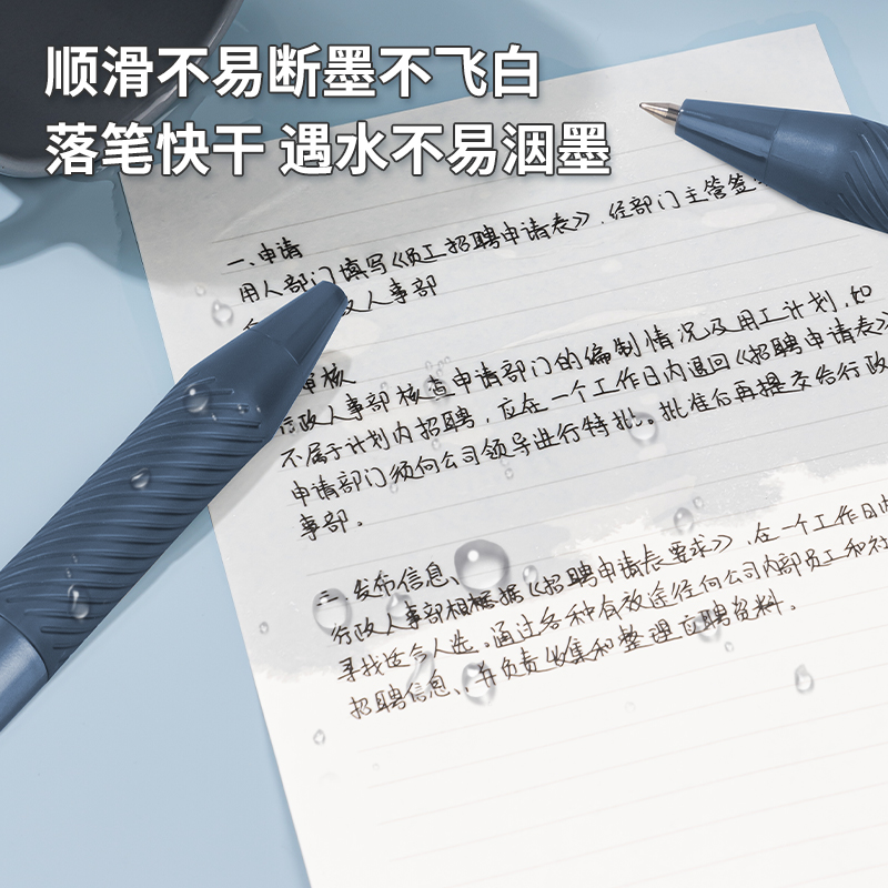 s36沙龙会S18按动办公中性笔0.5mm子弹头(臻顺滑)(蓝)(支)