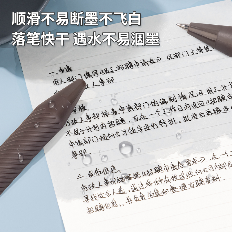 s36沙龙会S18按动办公中性笔0.5mm子弹头(臻顺滑)(黑)(支)