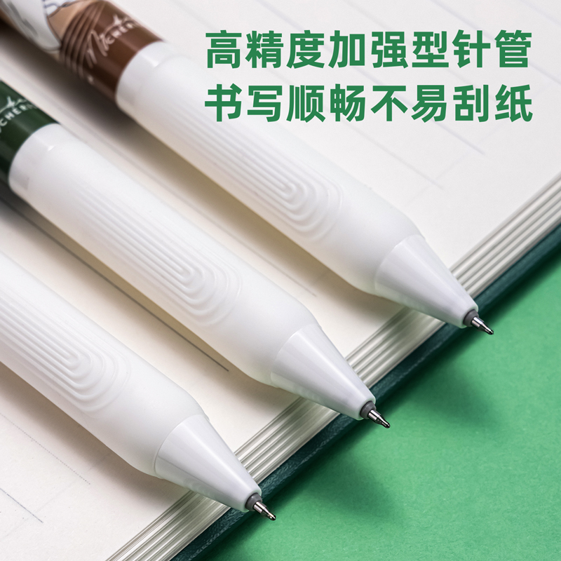 s36沙龙会33758限制影象按动学生中性笔0.38mm增强型针管(黑)(3支/盒)
