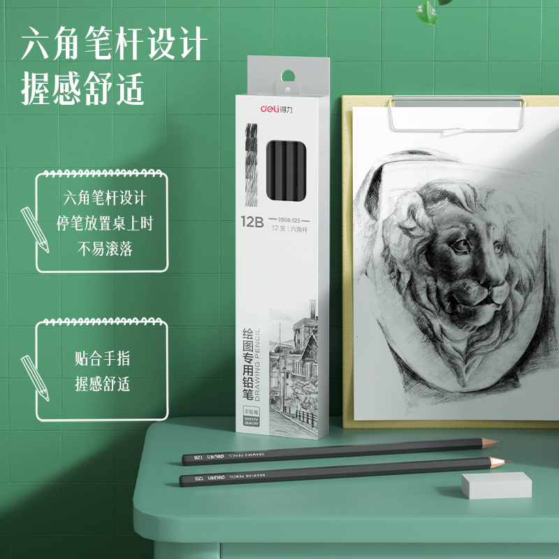 s36沙龙会S998-12B绘图专用铅笔(混)(12支/盒)