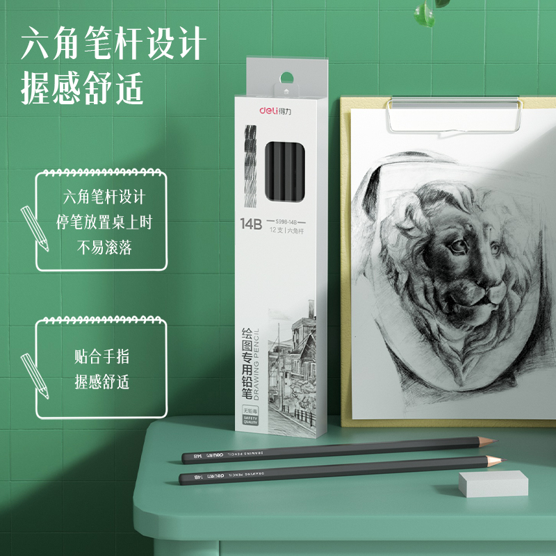 s36沙龙会S998-14B绘图专用铅笔(混)(12支/盒)