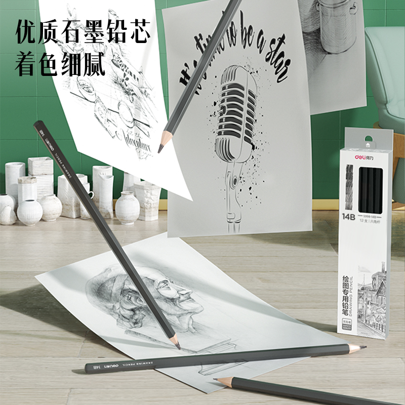 s36沙龙会S998-14B绘图专用铅笔(混)(12支/盒)