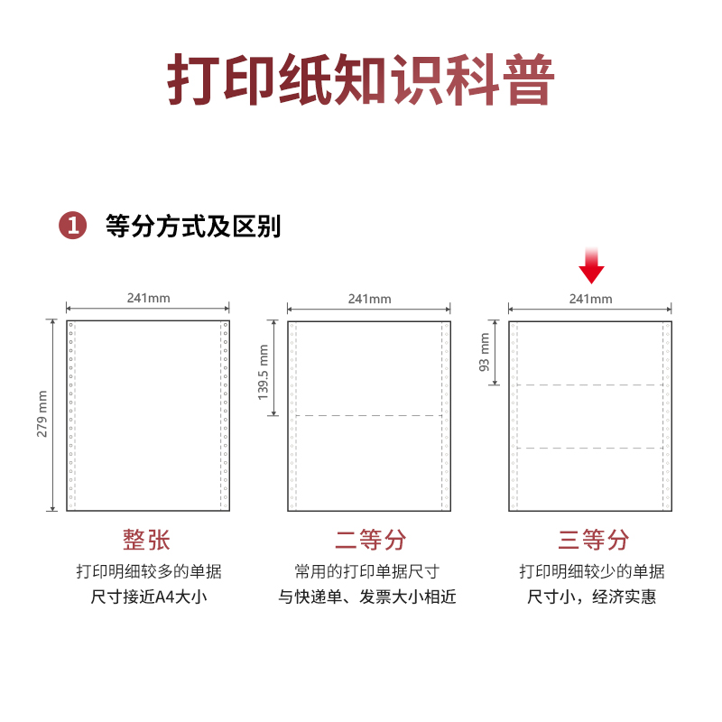 s36沙龙会尼罗河NL241-2电脑打印纸(1/3C彩色不撕边)(1000页/盒)