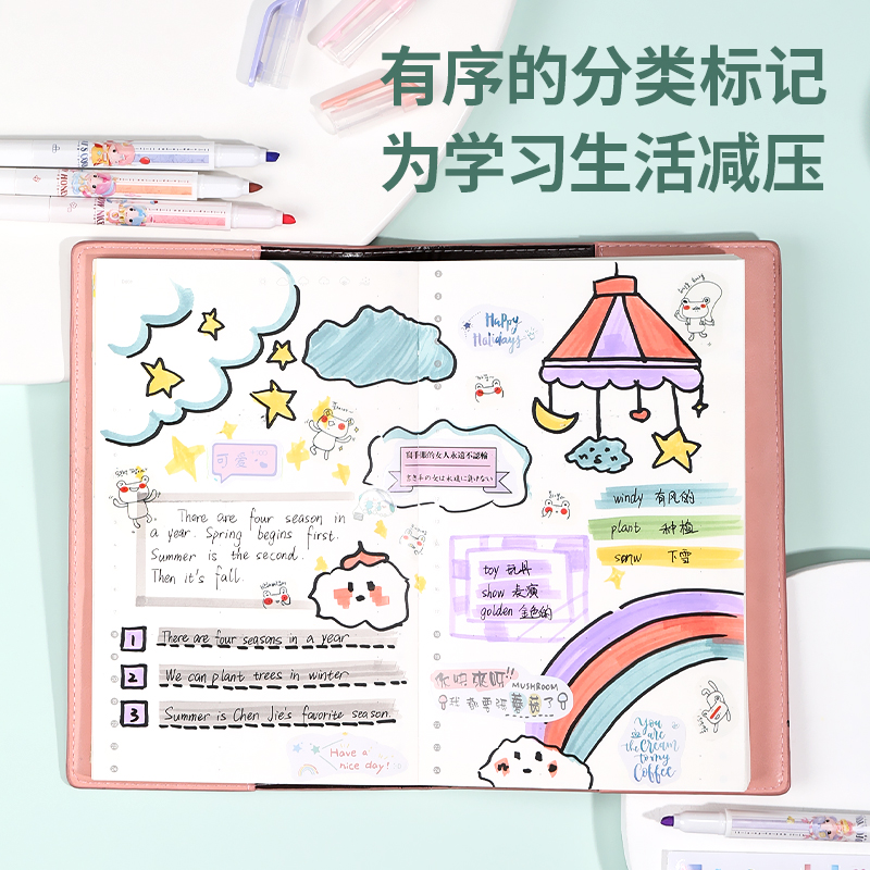 s36沙龙会S149娅米荧光笔(甜娅色系)(混)(袋)