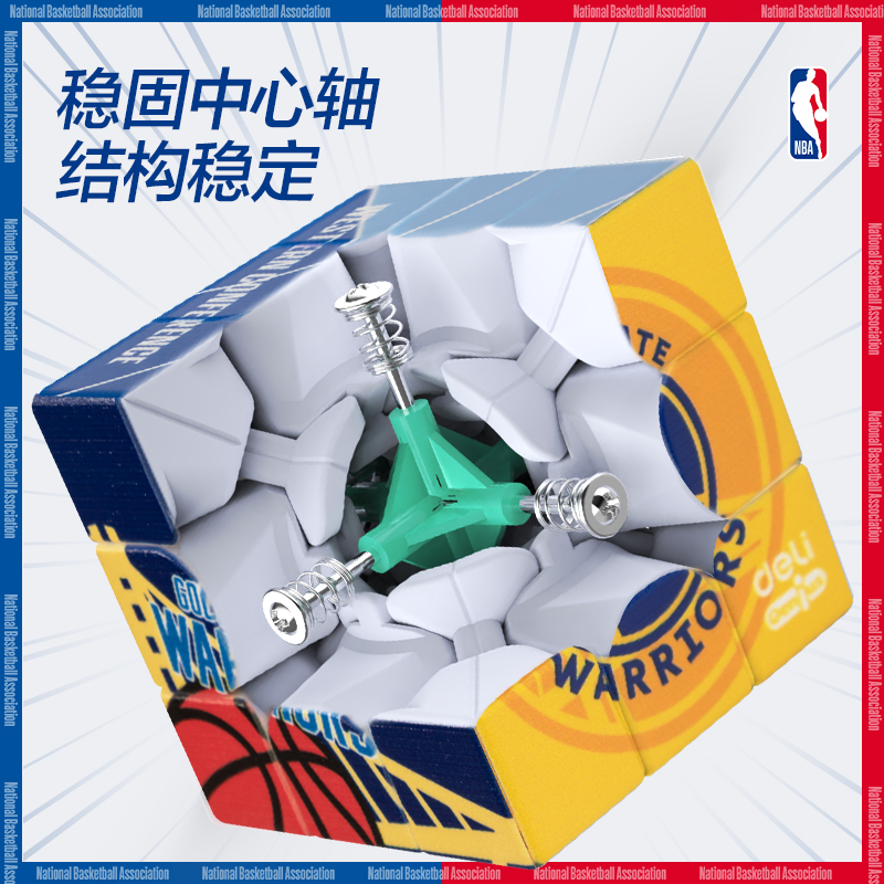 s36沙龙会YP143-2NBA三阶魔方-勇士队(蓝)(盒)