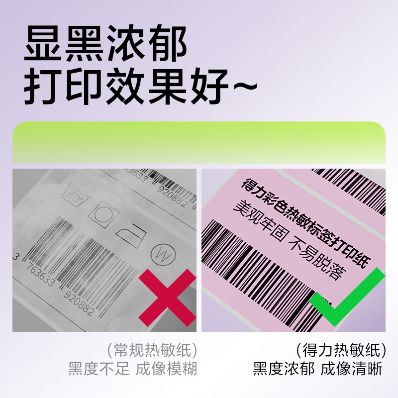s36沙龙会ZG503彩色热敏标签纸60*40-800枚（香草米）(1卷/筒)
