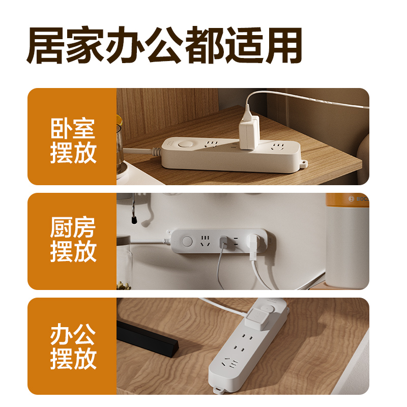 s36沙龙会LU9055(03)雅白系列插座_2+2_3米_PE袋(白)(个)