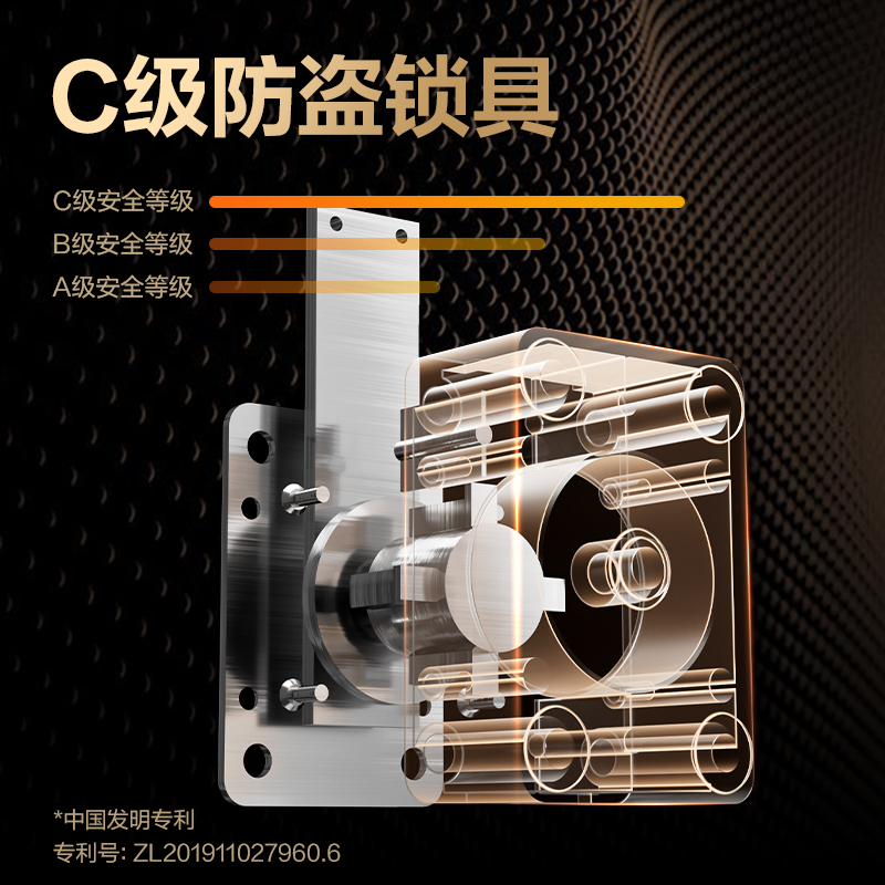 s36沙龙会AE950-Z指纹密码包管柜H320(玄色)(台)