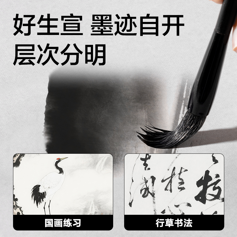 s36沙龙会HW437-B字画纸四尺对开生宣(白)(100张/袋)