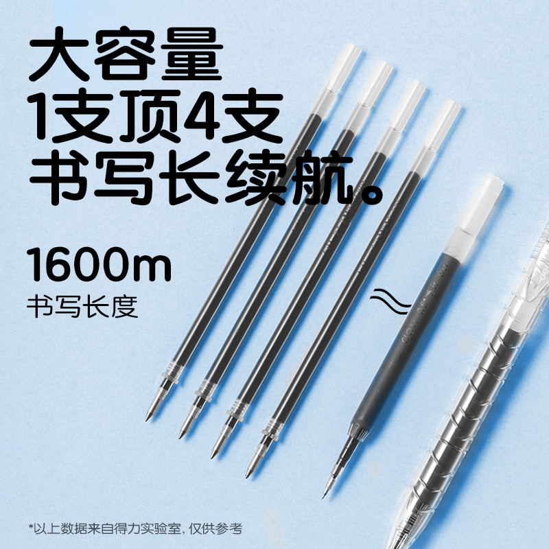s36沙龙会SA566-5大容量速干按动通例中性笔(黑)(5支/盒)