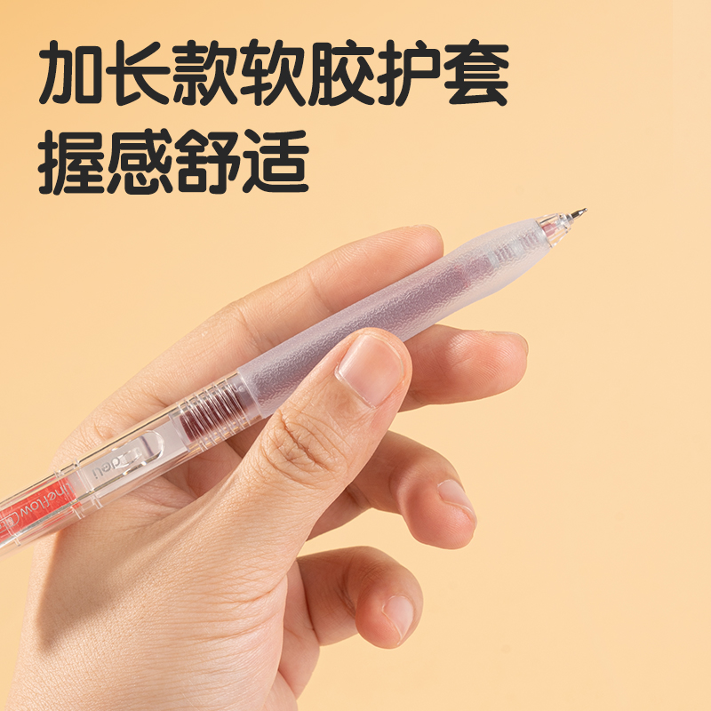 s36沙龙会SA421速干按动通例中性笔0.5mmST头(红)(5支/盒)