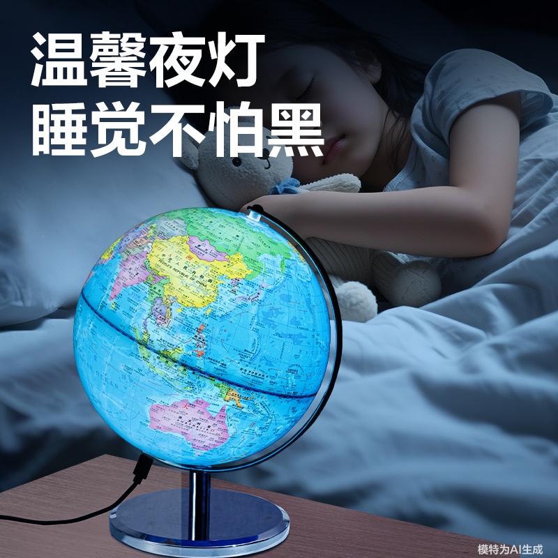 s36沙龙会LG110-20B金属地球仪-20cm(浅蓝)(箱)