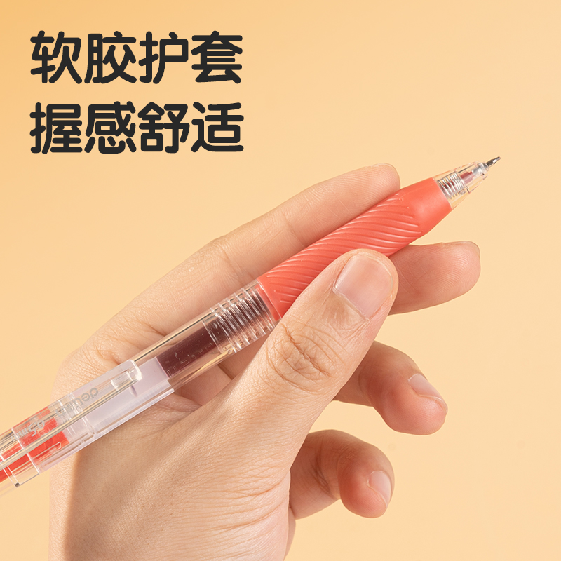 s36沙龙会SA429速干按动小我私家型中性笔0.5mmST头(红)(3支/盒)
