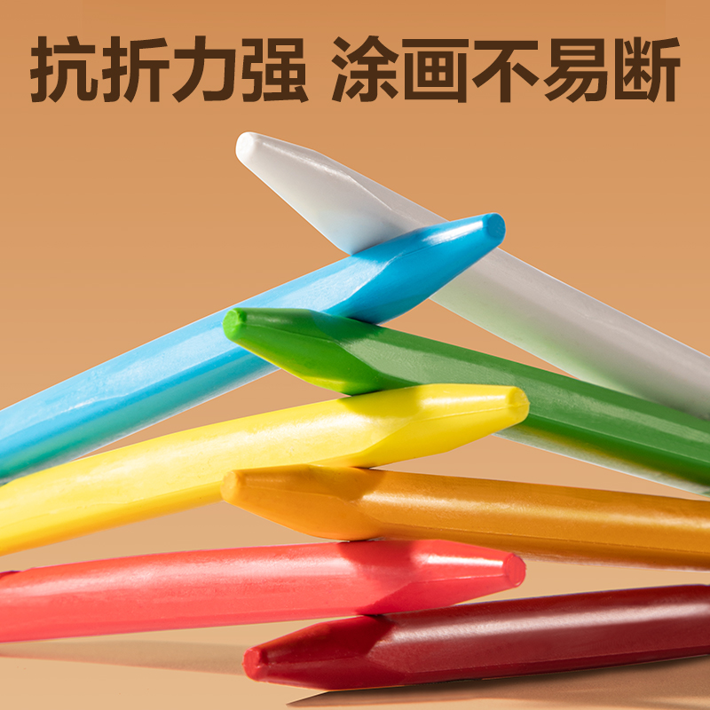 s36沙龙会BL909-36三角杆塑料蜡笔(混)(36色/桶)