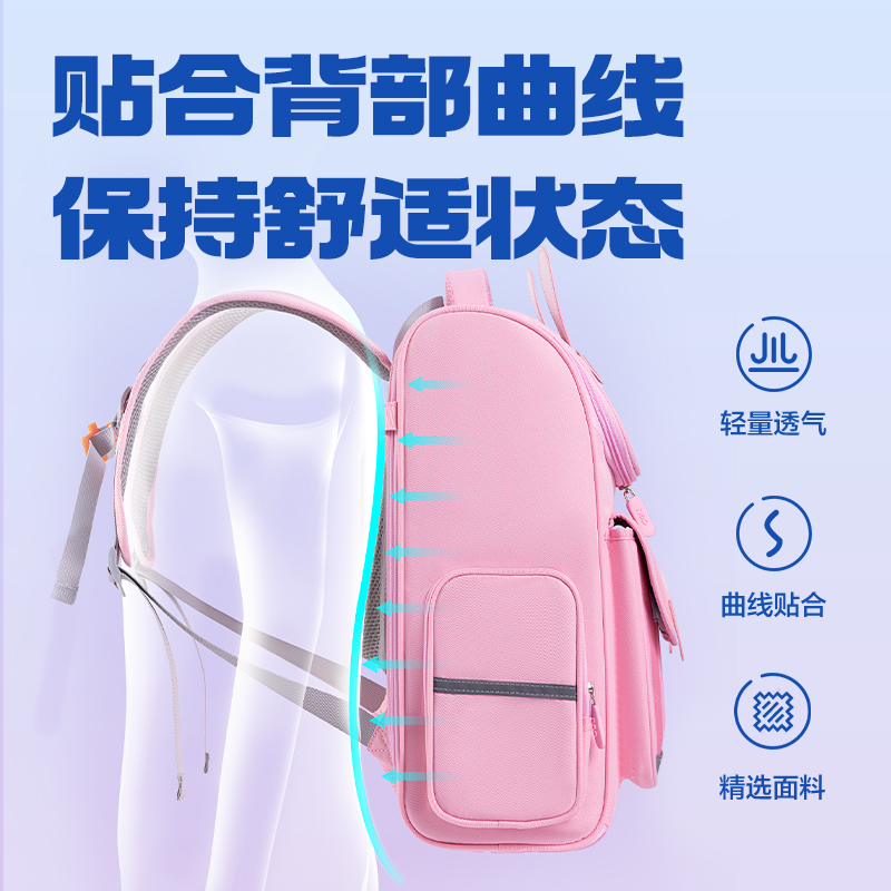 s36沙龙会BB190学院系列小学生简约时尚书包(藏青-XL)(个)